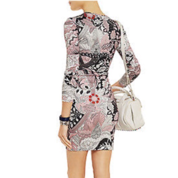 NWT JONATHAN SAUNDERS PRINTED JERSEY DRESS, Sz: XS - Picture 3 of 4